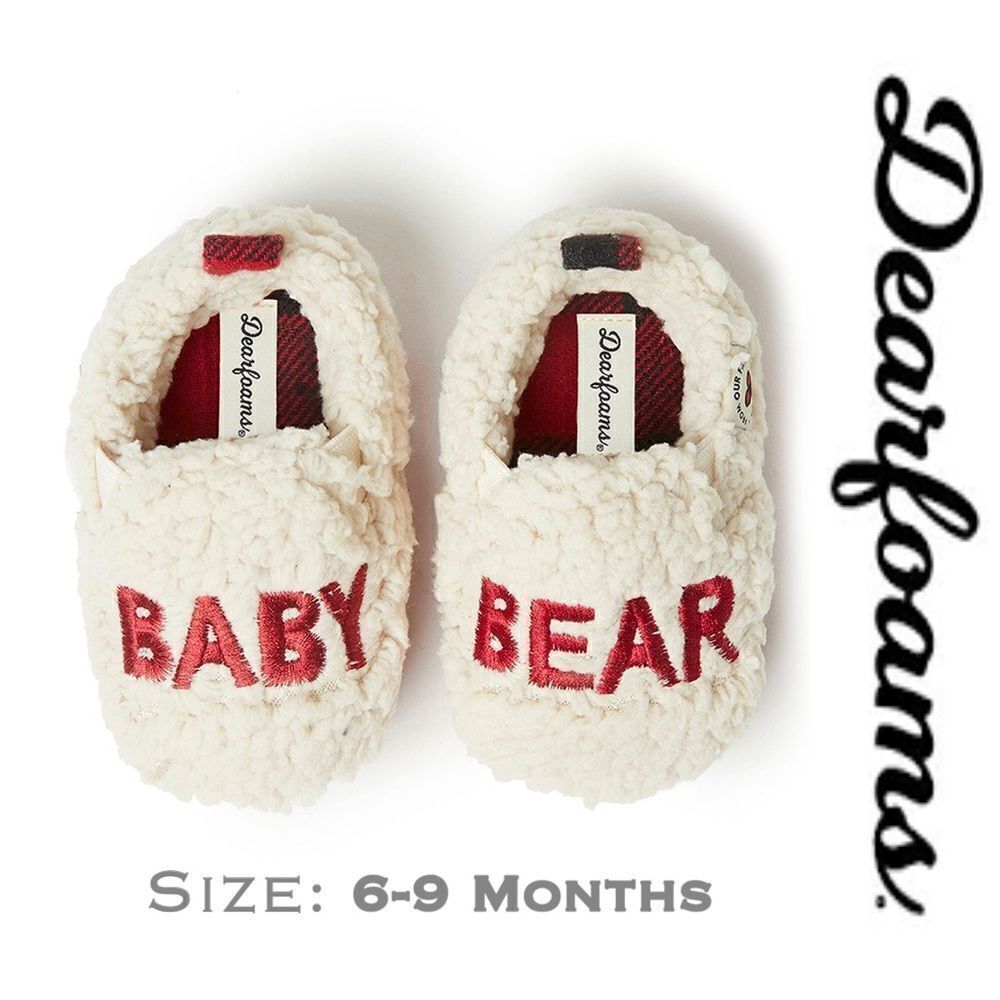 Dearfoams Baby Bear Faux Shearling Slippers